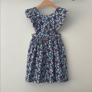 Bonpoint Blue and Purple Flutter Sleeve Sundress